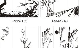 рисунки на стекле растения